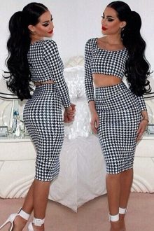 Houndstooth Long sleeve