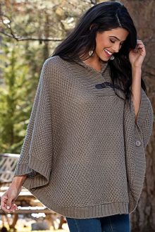 Buckle Sweater Poncho