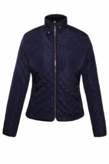 Navy Blue Cotton Quilted Jacket