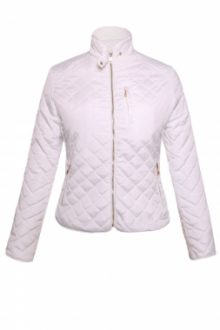 White Cotton Quilted Jacket