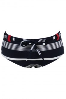 Navy Striped Bow Tie Sash Swim Brief