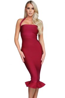 Halter Mermaid Bandage Dress