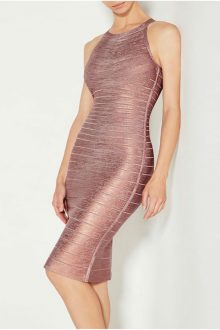 Halter Sleeveless Pink Foil Printing Bandage