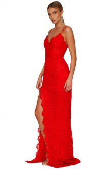 Red Yum Lacy Lace Bridal Wedding Gown