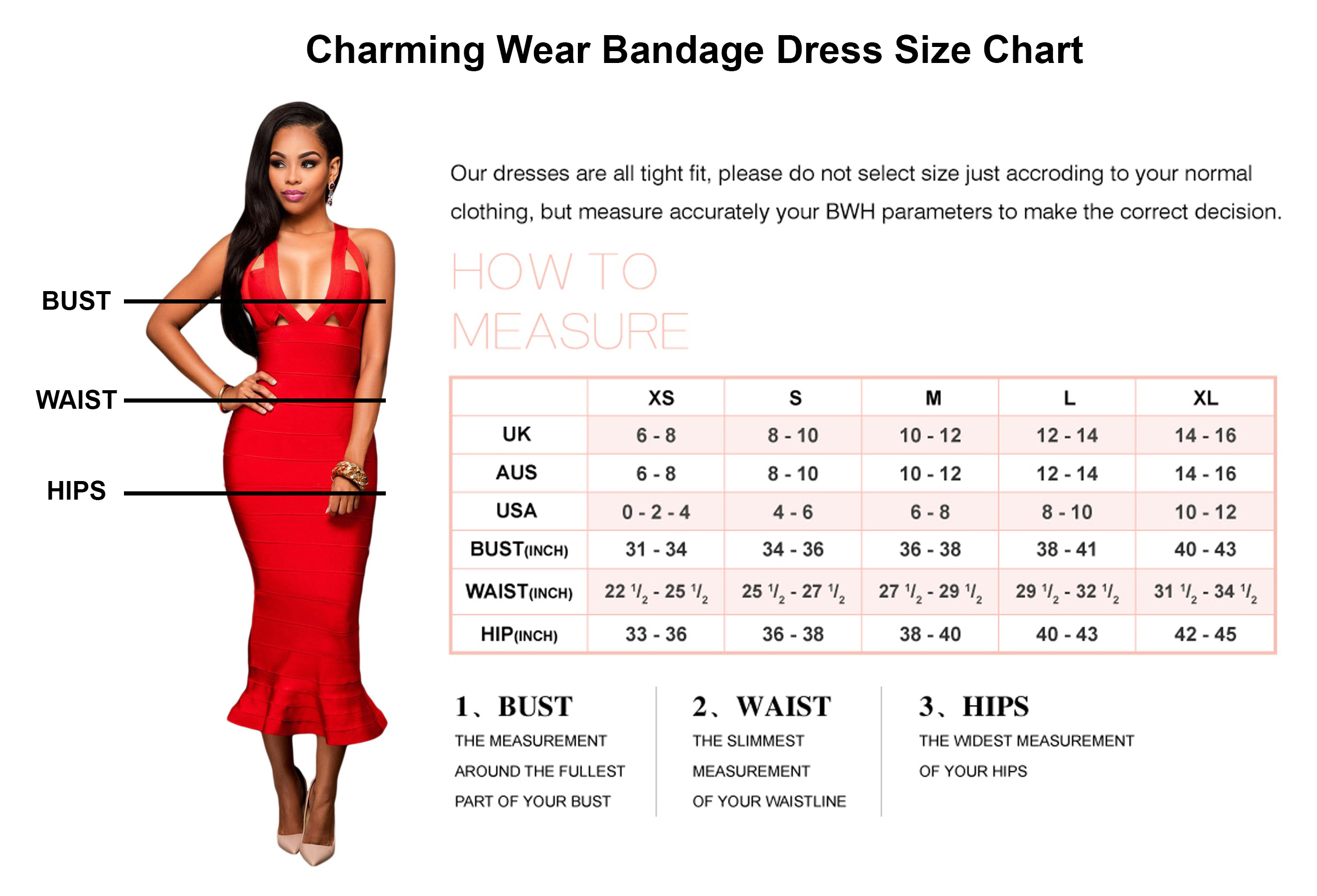 What Is Bust In Size Chart